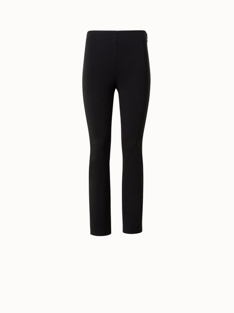 Cropped Slim Schlaghose mit elastischem Bund