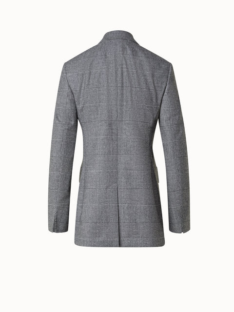 Karierter Blazer aus Wolle und Kaschmir