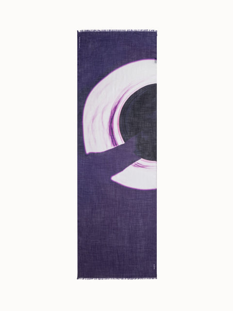 Kaschmir-Seidenschal mit Purple Loop Druck