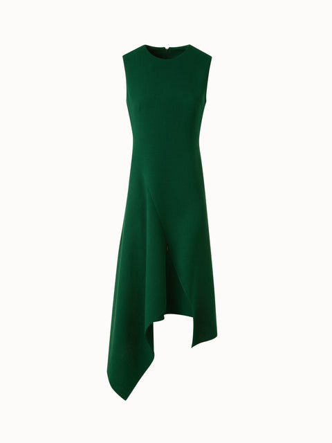 Asymmetrisches Kleid aus Woll-Doubleface