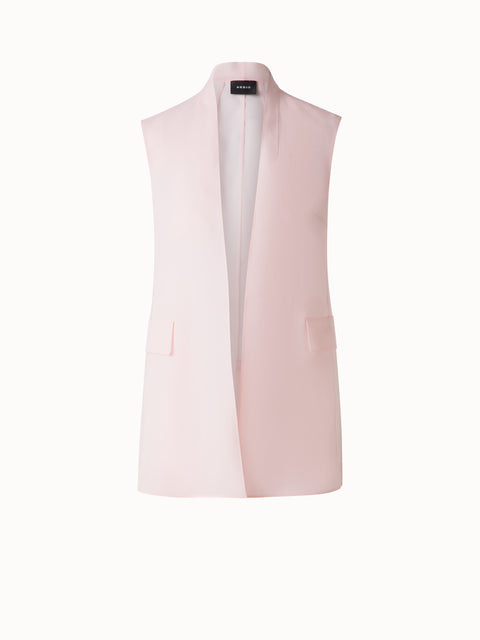 Durchsichtiges Organza-Gilet aus Seide