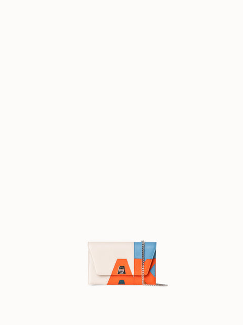 Anouk Envelope aus Leder Composed Letters Patchwork