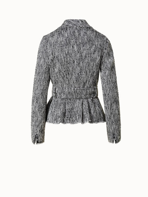 Tweed-Jacke aus Baumwollmischung