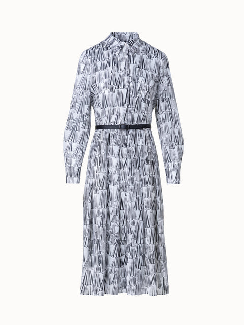 Blusenkleid aus Baumwolle mit Asagao Druck