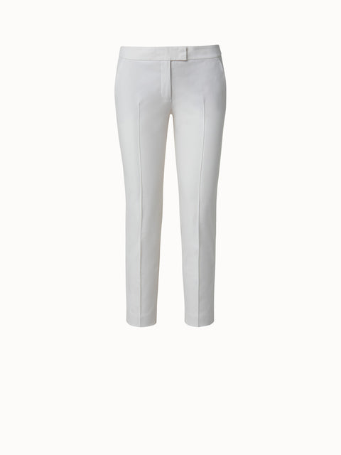 Cropped Hose aus Baumwolle mit Stretch