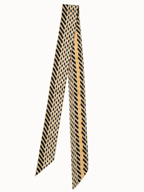 Schal aus Seiden-Twill mit diagonalem Tweed-Druck