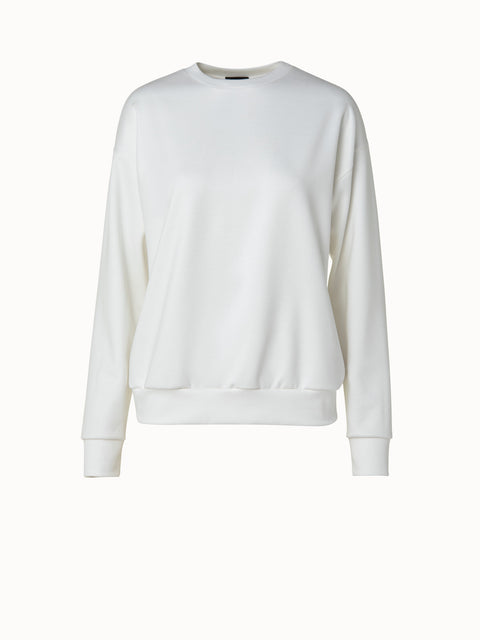 Viscose Jersey Stretch Crew Neck Pullover