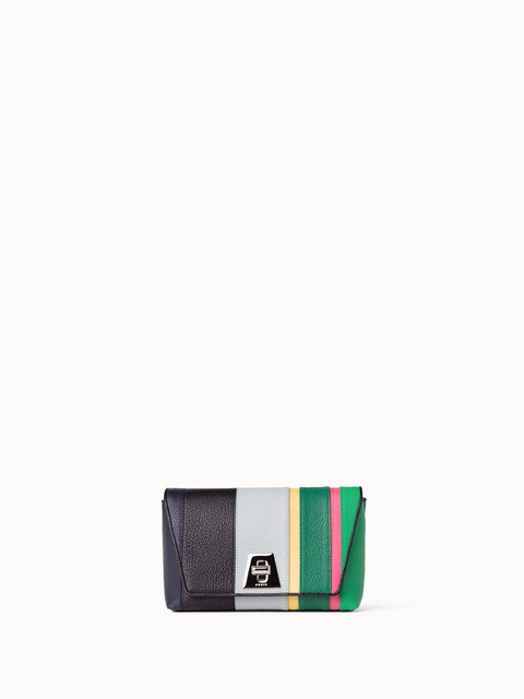 Small Anouk Day Bag aus Polychromatic Leder und Rosshaarstreifen