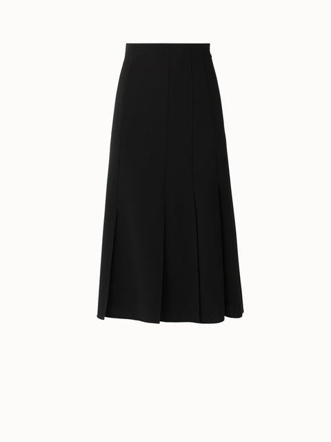 Double Face Wool Pleated Skirt