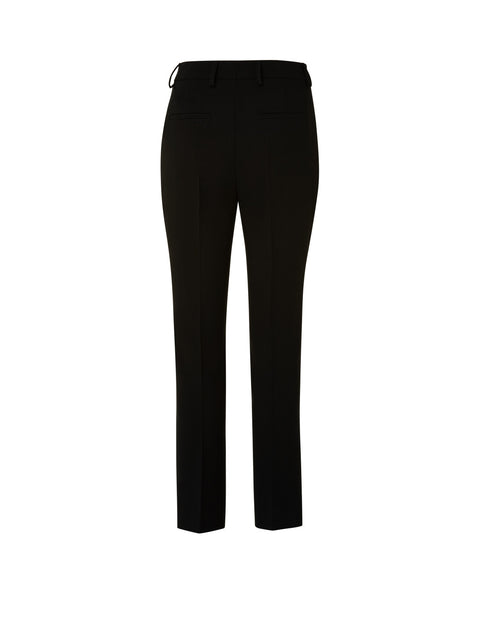 Cropped Hose mit geradem Bein in Woll Double-Face