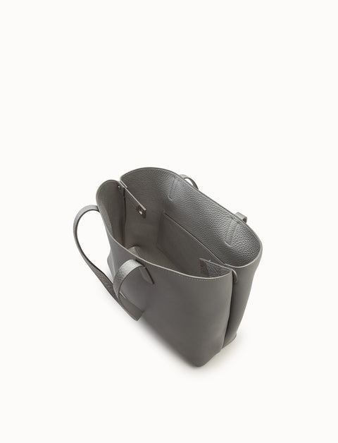 Small Reversible Two-Tone Leather Handbag